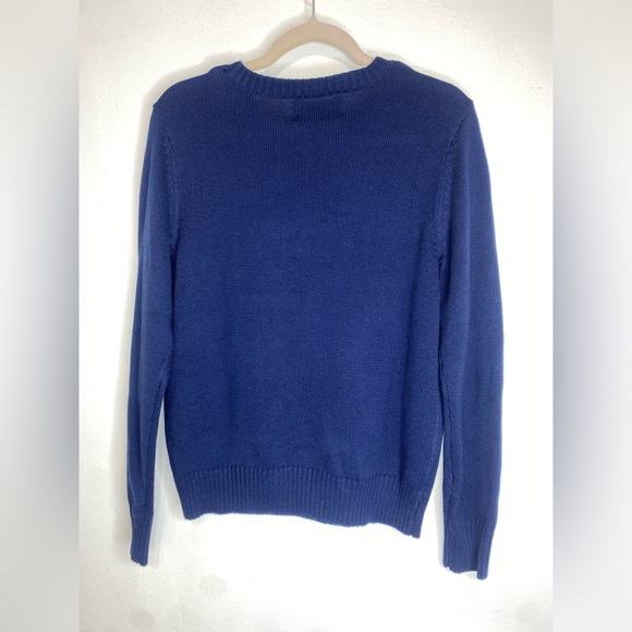 Mystic Women's Intarsia Knit Sweater in Navy - Picture 6 of 7